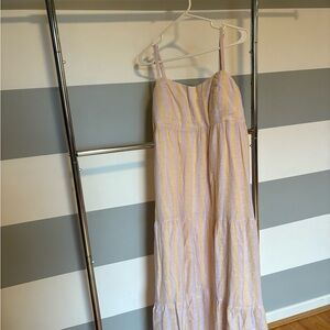 Lilly Pulitzer Yellow and White Striped Maxi Dress